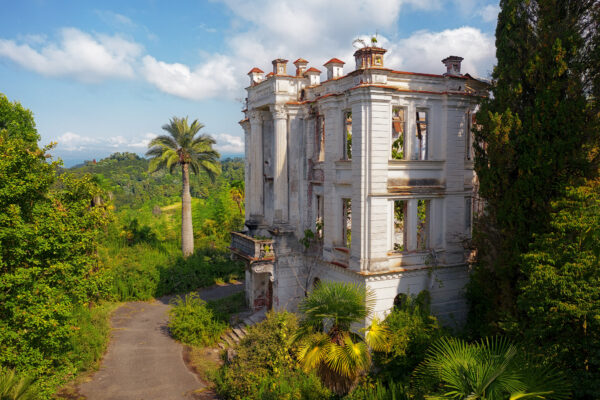 abandoned villa in Abkhazia, former Union of Soviet Socialist Republics -