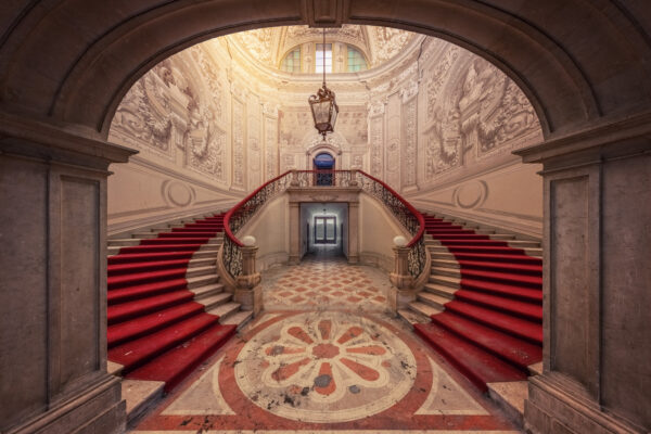 magnificent staircase of a grand palace -