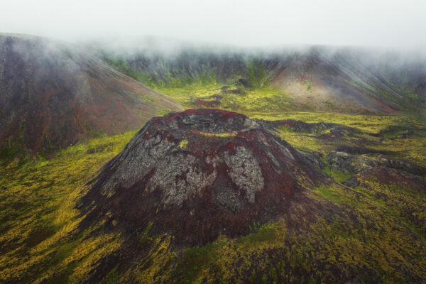 a small vulcano in the near of Reykjavik, Iceland -