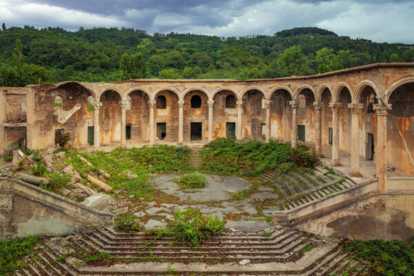 ..once a meeting place for children and young people, the building has fallen into disrepair since the end of the Soviet Union and is now a shadow of its former self. -