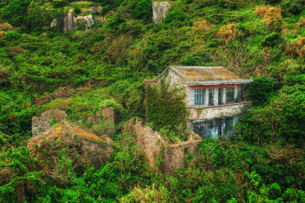 an abandoned fishing village on an island in the chinese sea. -