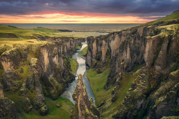 Icelandic canyon Fjaðrárgljúfur -