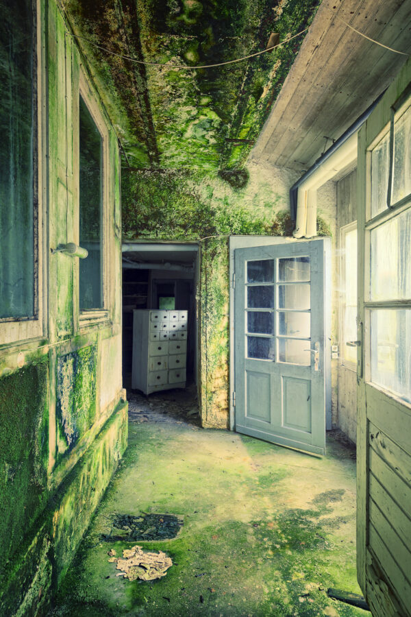 inside an abandoned house -