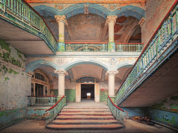 Lobby of a abandoned asylum. -