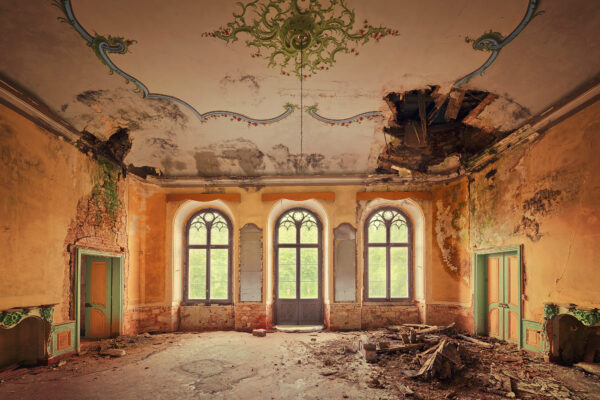 ...a collapsed hall in a chateau -
