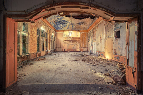 abandoned magnificent ballroom -