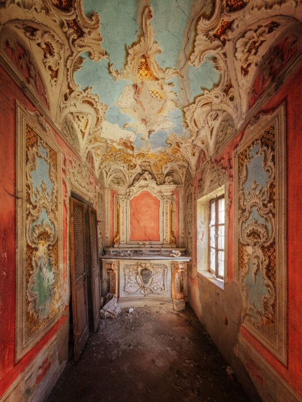 an abandoned small chapel -