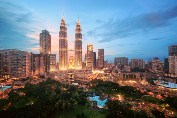 View from a suite of the traders hotel, Kuala Lumpur. -
