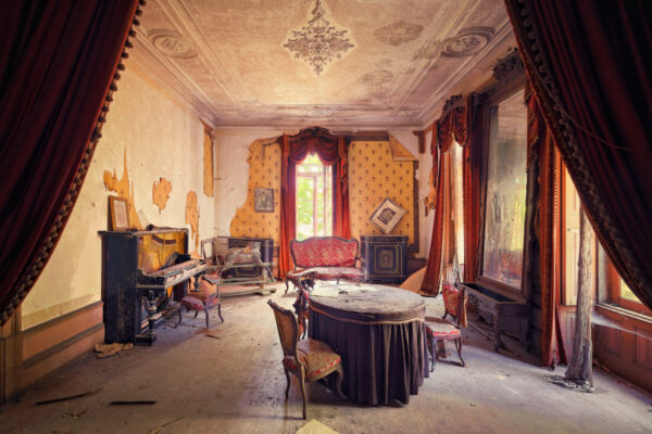 beautiful room in an abandoned villa -