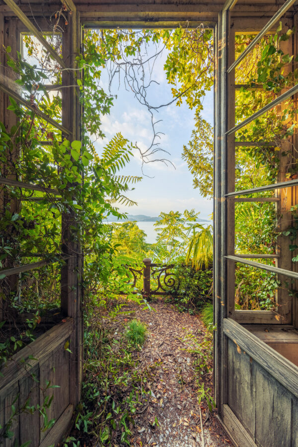 fabulous view from the conservatory of an abandoned villa -