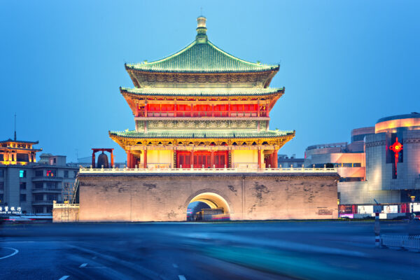 The bell tower of Xi'an, Shaanxi, China. -