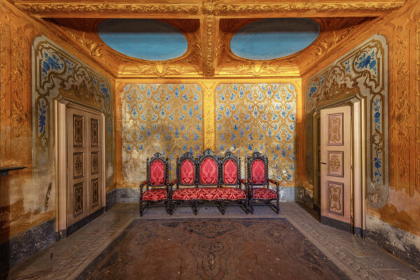 room in an abandoned villa -