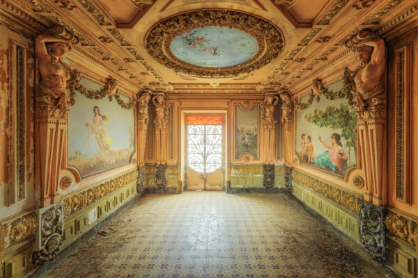 entrance of an abandoned agricultural cooperative house -