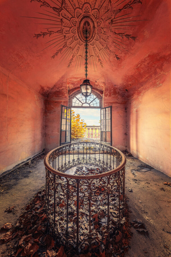 beautiful room in an abandoned villa -