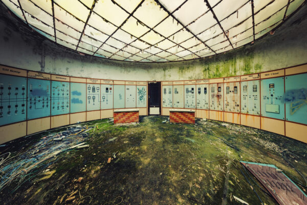 an abandoned transformer station -