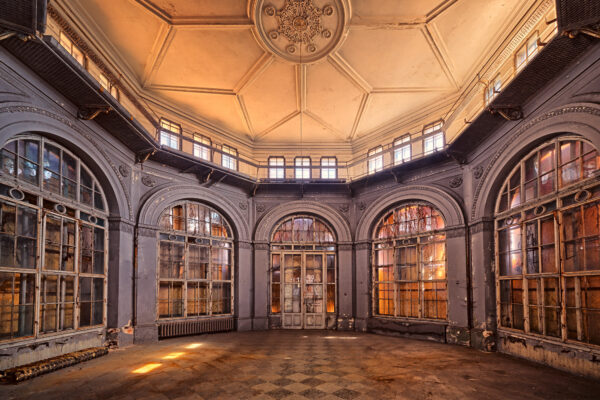 ..lobby from an abandoned castle -