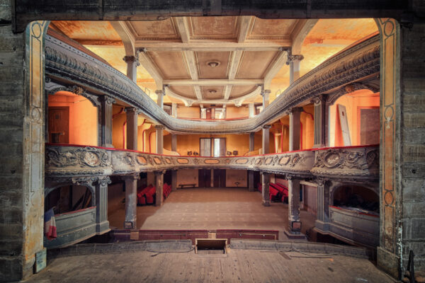 ..small theater with gorgeous stucco -