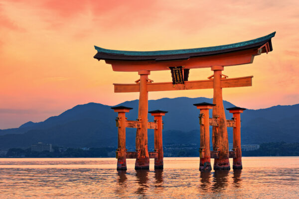 the torii at the Itsukushima Shrine -