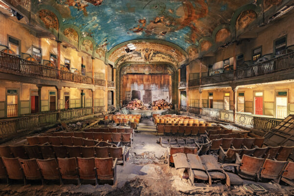 an abandoned theatre that has been decaying for decades -