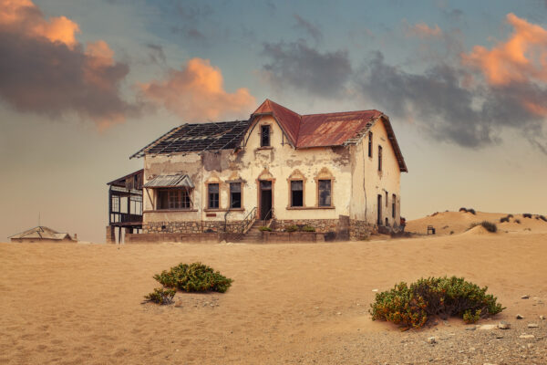 abandoned ghost city Kolmanskop, Namibia -