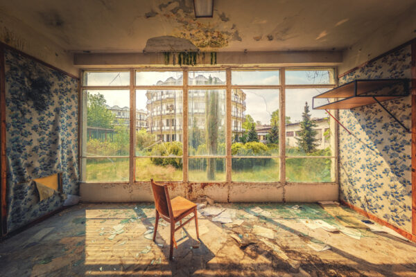 an abandoned campus in Eastern Europe -