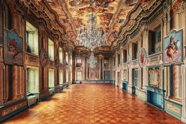...abandoned hall of a castle -