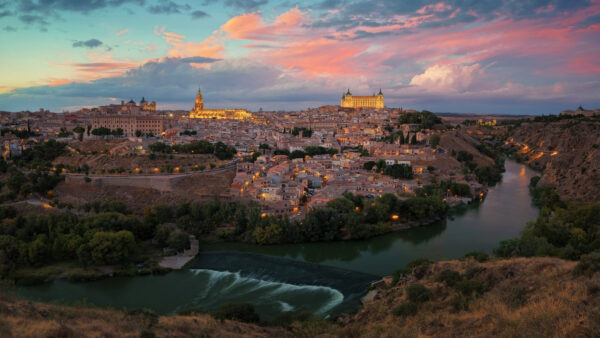 dusk in toleda, spain -