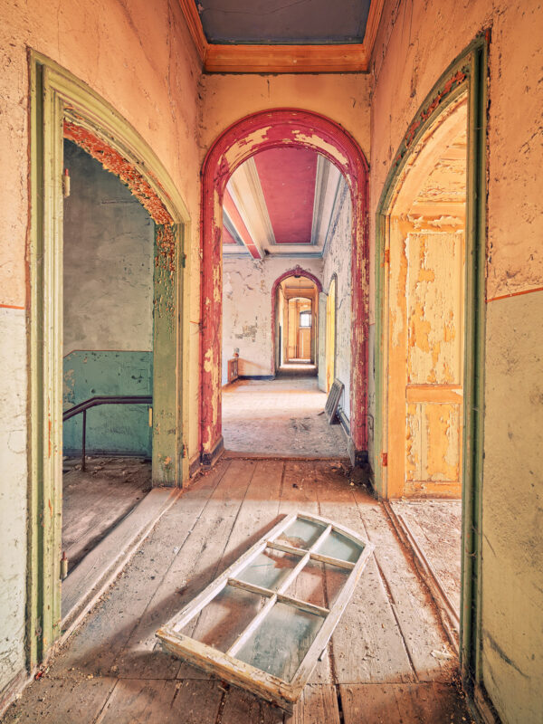 upper floor in a abandoned castle -
