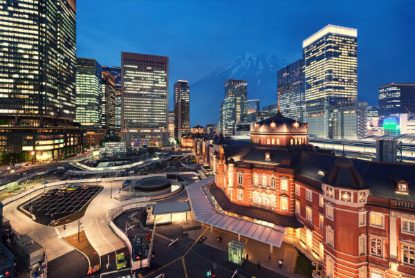 Tokyo Station during the blue hour -