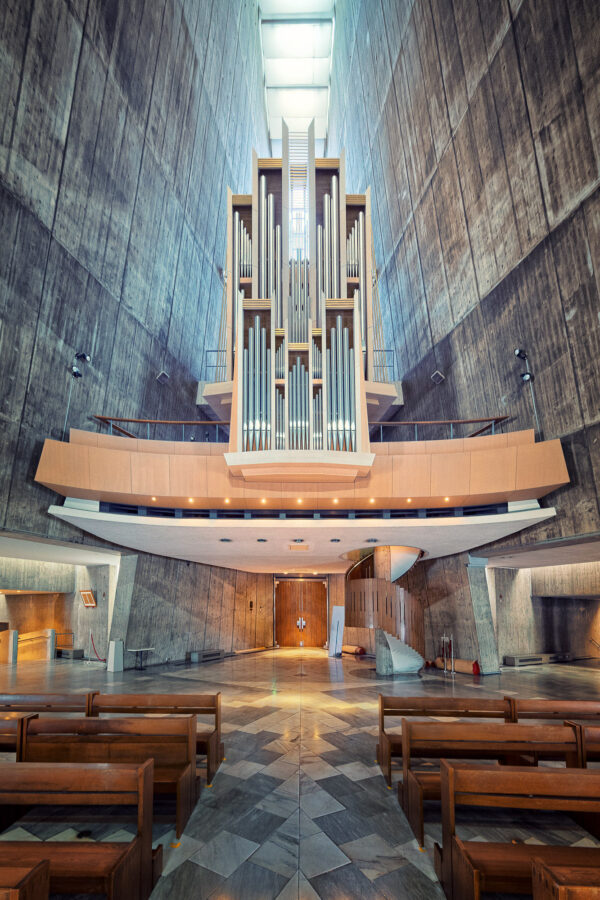 a modern church in tokyo, japan -