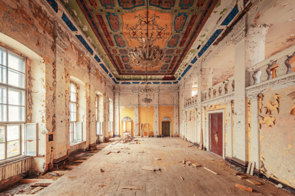 an abandoned castle somewhere in eastern europe. -