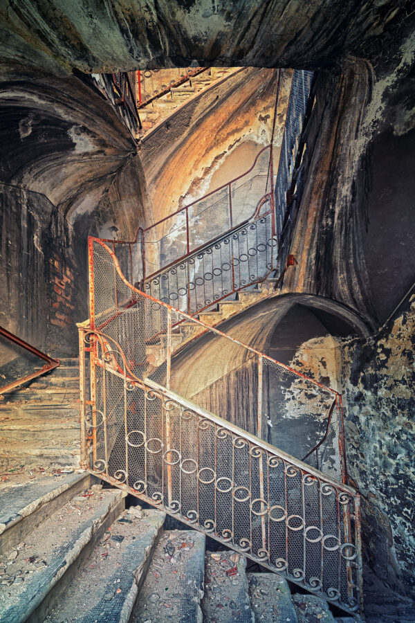 staircase of an old factory -