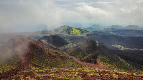 ... one of the craters of Etna, Sicily. -