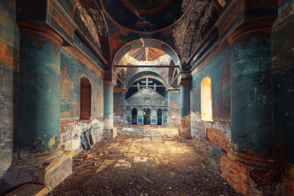 an abandoned orthodox church -