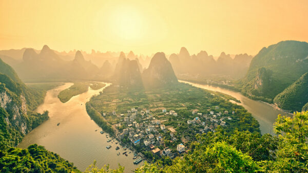 ... the best views of the Li River after 45 minutes climb -