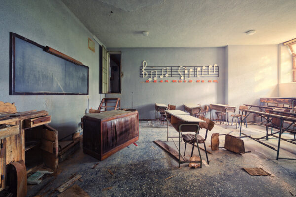 abandonded room in university -