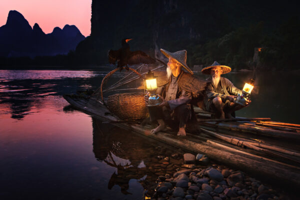 ...impressive traditional cormorant fisherman in China -