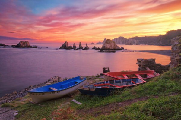 Playa de Gueirua, Asturias, Spain -