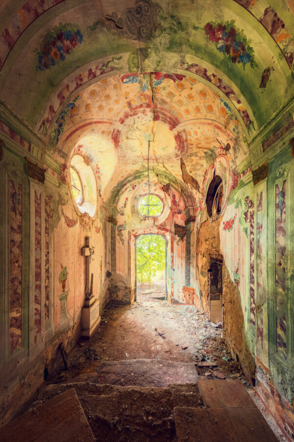 an abandoned small chapel -