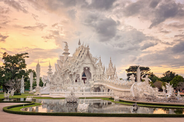 The white temple Wat Rong Khun in Thailand. -