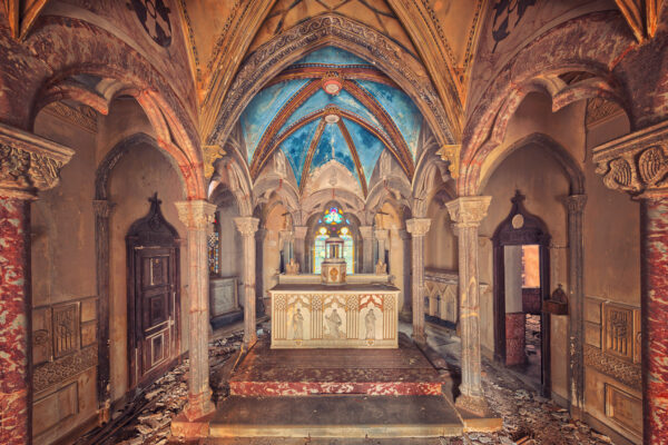 ...inside a abandoned monastery -