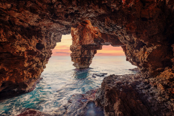 ..sunset on the spanish mediterranean coast -