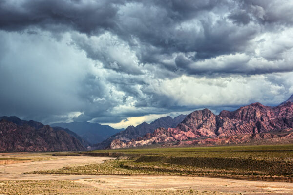 dark clouds in the argentinian andes -