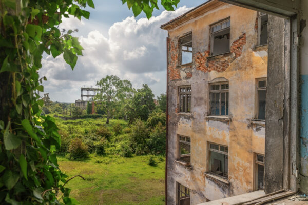 an abandoned school in Abkhazia -