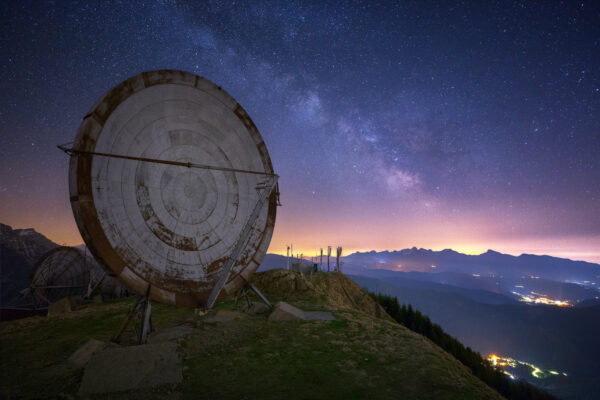 abandoned cold war satellite dish -