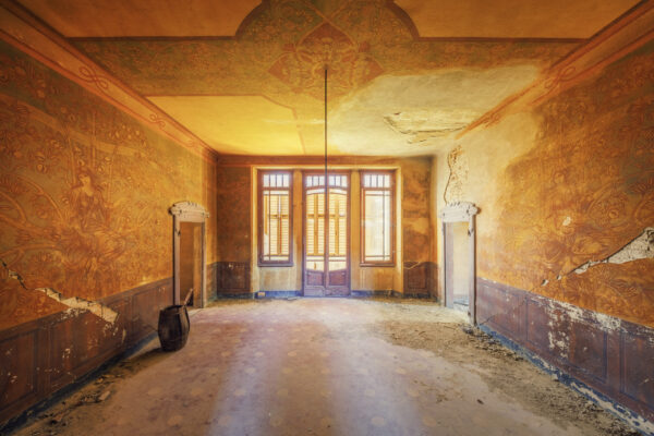 .. room with a unique fresco by a famous painter in an Italian villa. -