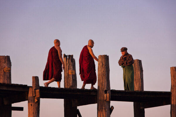 sunrise at u-bein bridge -