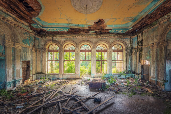 ..this hall witnessed countless departures, now only whispers remain.
