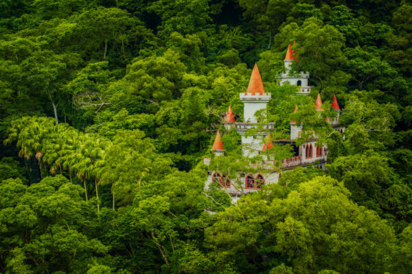 ...in Taiwan’s jungle, this abandoned castle rises among the trees.