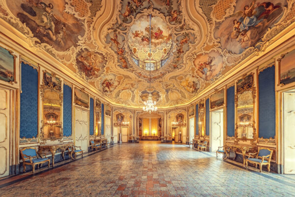 The private ballroom of a Sicilian noble family.